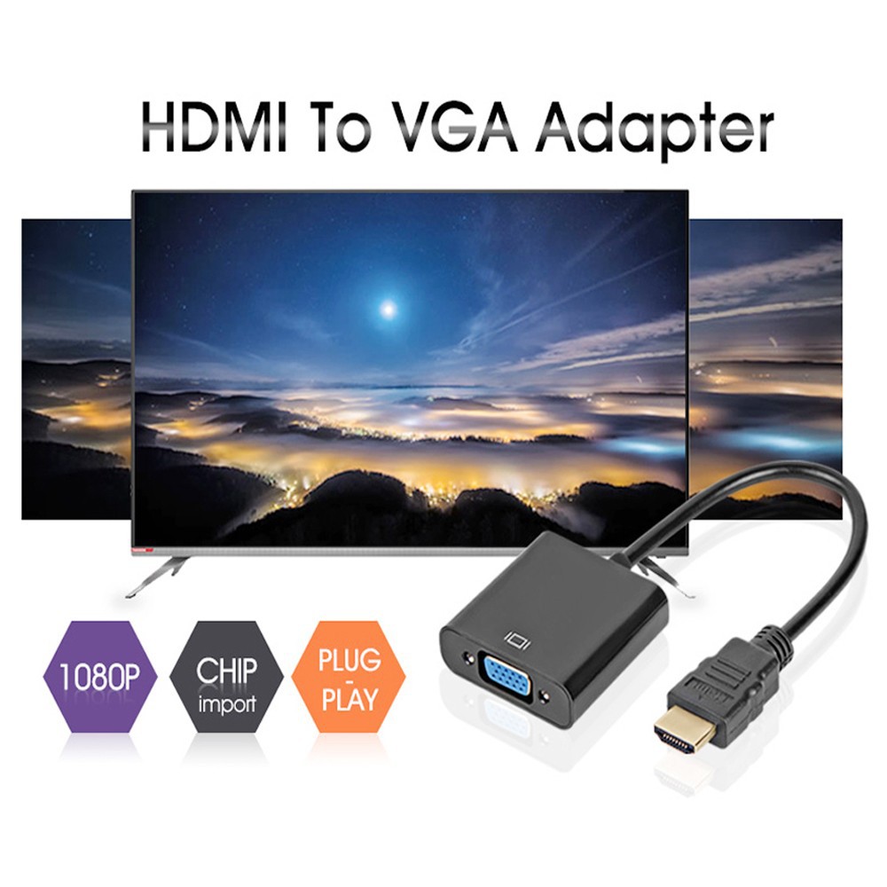 Cáp Chuyển Đổi Hdmi Sang Vga Với 3.5 1920x1080p Hd