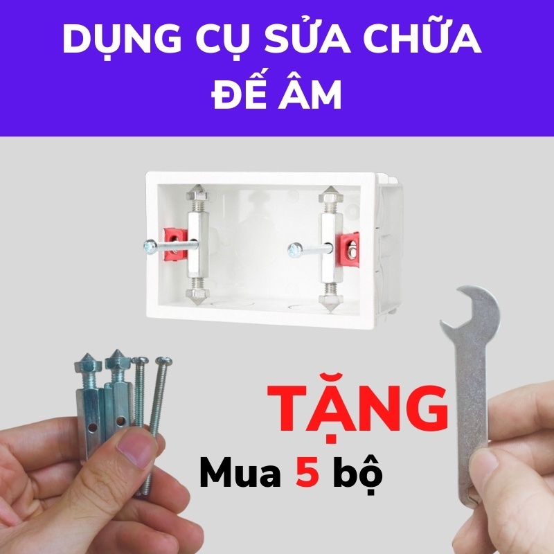 Combo 5 Bộ Dụng Cụ Sửa Đế Âm Tường Chữ Nhật Hỏng Nhanh Chóng