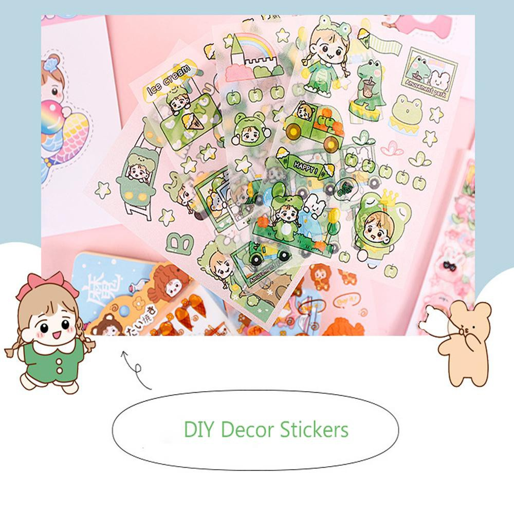 Bộ 4 Tấm Hình Dán Hoạt Hình Trang Trí