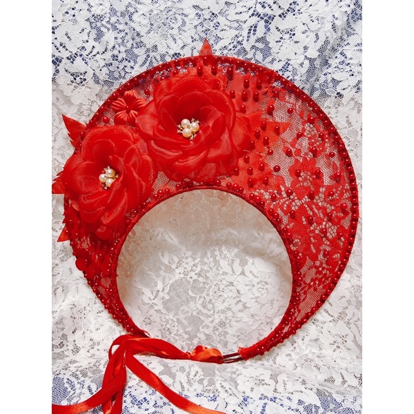 Mấn ren màu đỏ mã 09