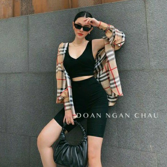 Áo sơ mi caro BB phôm rộng vải cao cấp