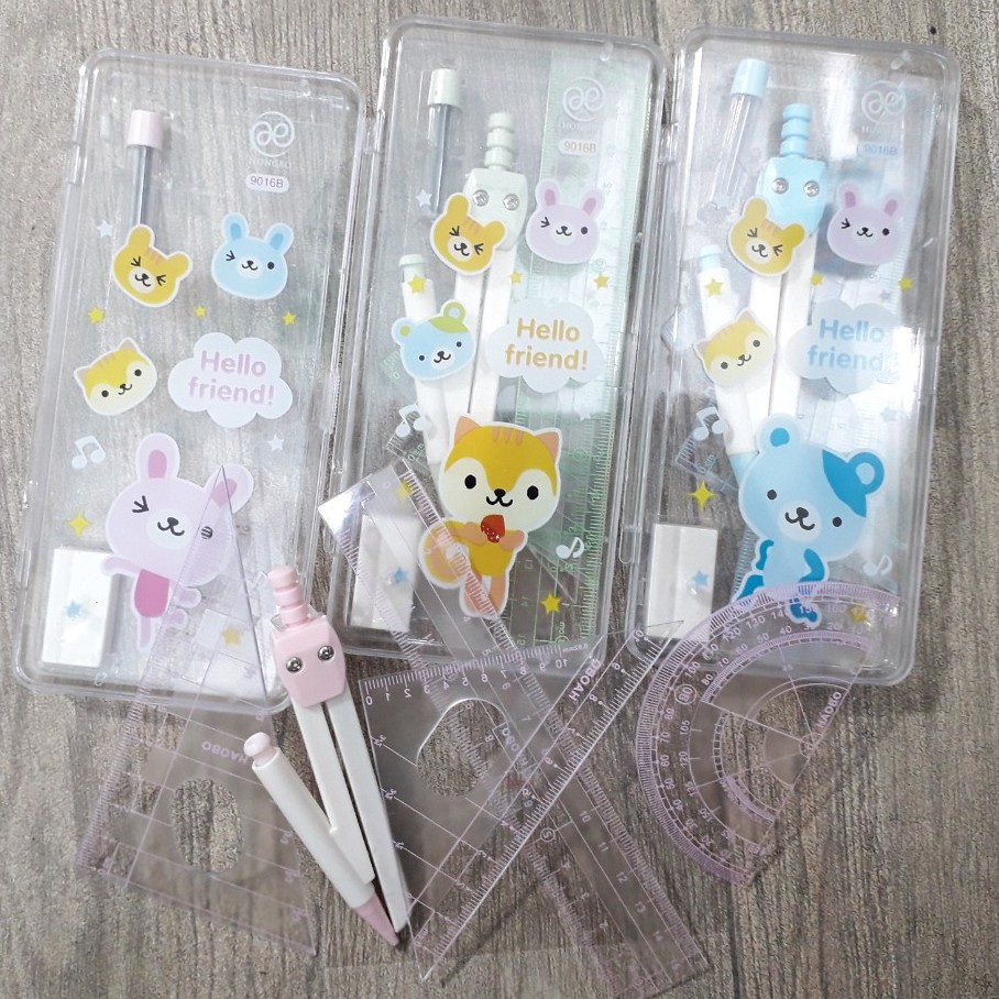 Hộp compa - eke - 8 chi tiết siêu xinh