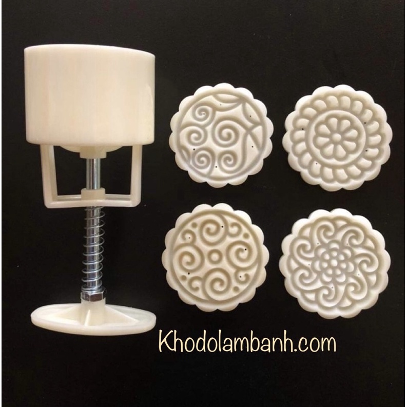Khuôn bánh trung thu 75g 4 mặt mới