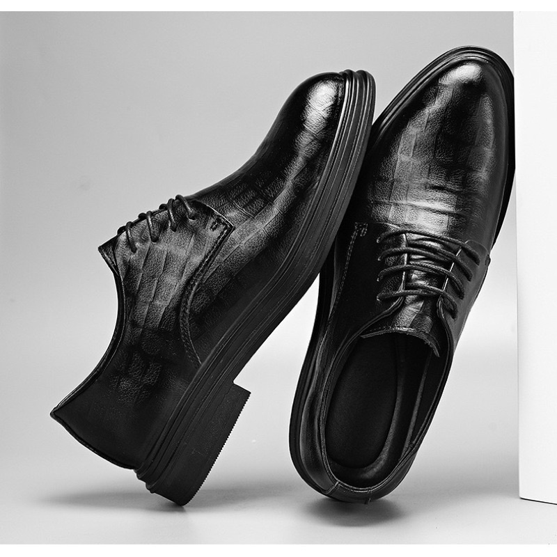 Giày tây nam công sở tăng chiều cao da bò cao cấp
