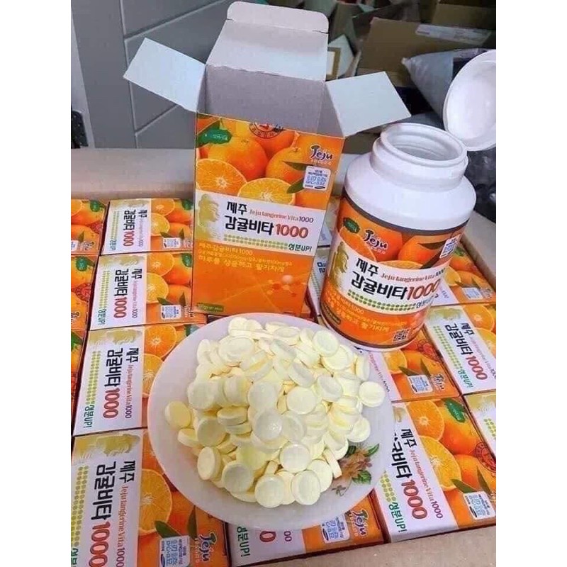 Viên Ngậm Vitamin C Đảo Jeju Tangerine King Premium 500g Hàn Quốc