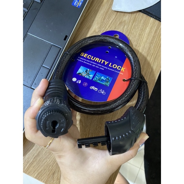 Khóa dây 4 số cao cấp cho xe đạp ( hàng chính hãng công ty )