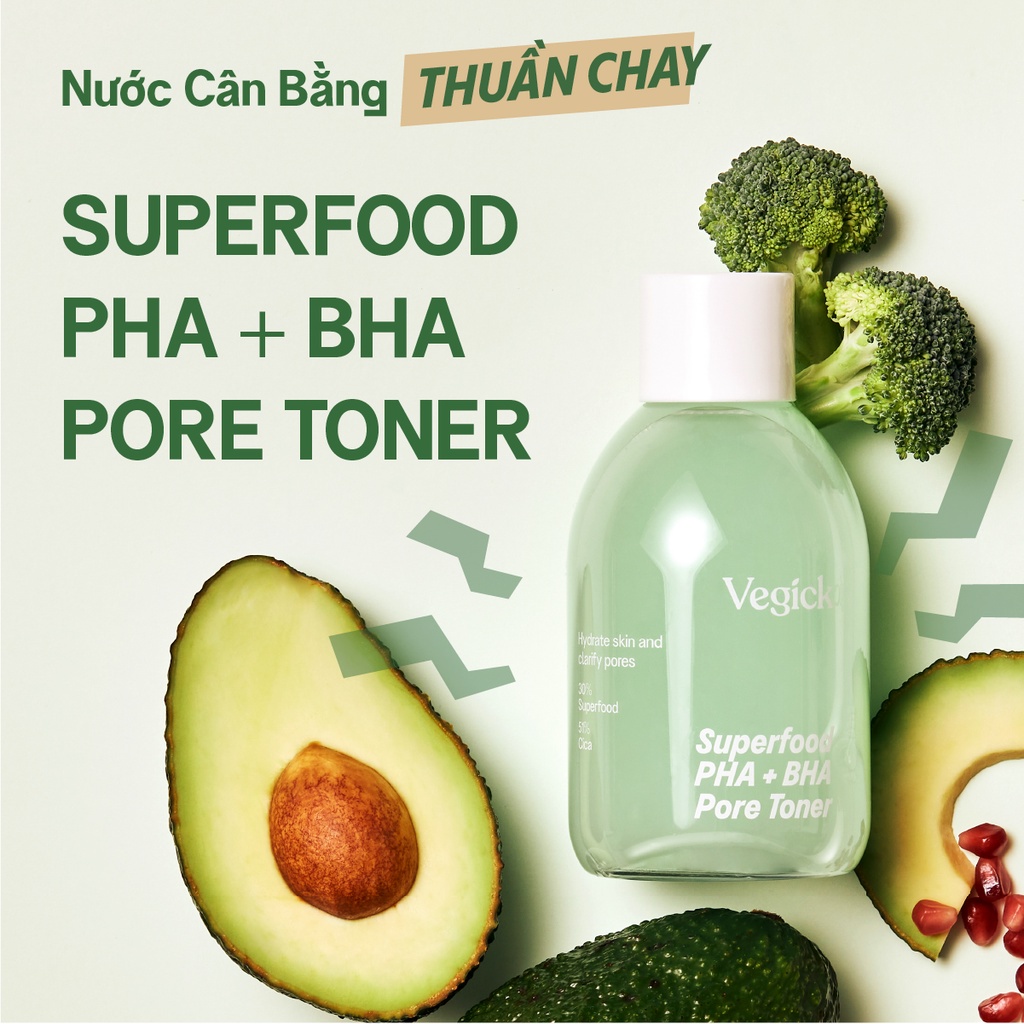 Bộ Đôi cân bằng da, dưỡng ẩm chuyên sâu Vegick (Nước Cân Bằng Thuần Chay 210ml & Kem Dưỡng Ẩm Thuần Chay 50ml)