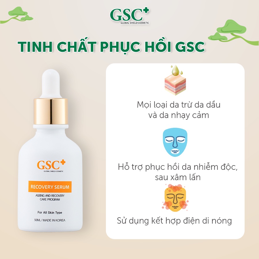 Serum phục hồi căng bóng da GSC Recovery Serum  50ml, nuôi dưỡng da chuyên sâu