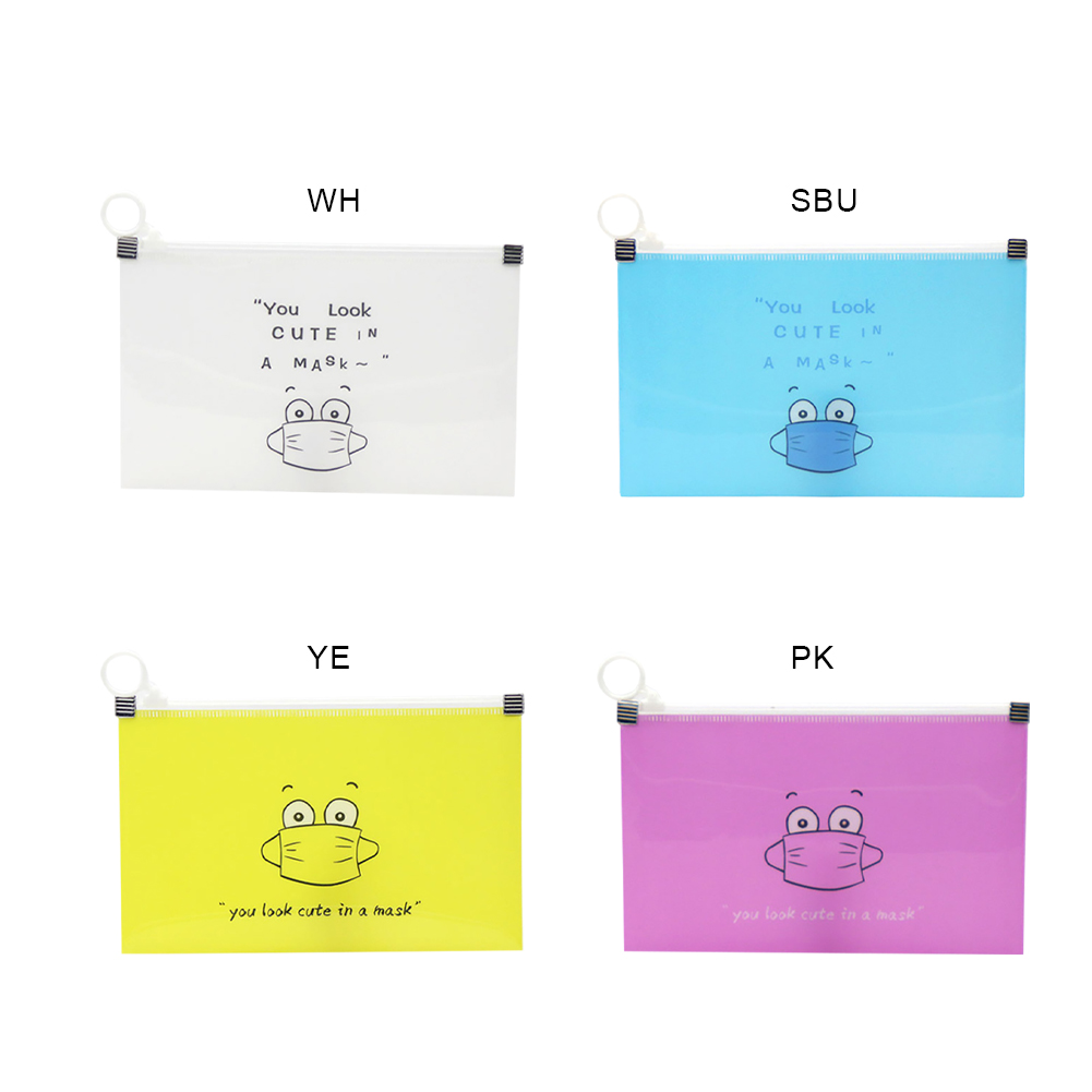 Túi đựng khẩu trang y tế nhiều màu sắc tùy chọn có khóa kéo tiện lợi