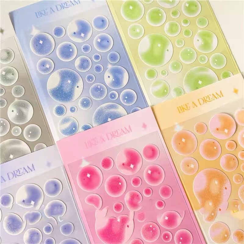 Sticker bong bóng dream_hình dán trang trí top,card