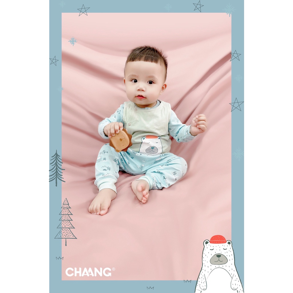 Chaang Áo gile hai mặt snow cho bé AW2021D17