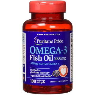Viên uống dầu cá hỗ trợ làm đẹp da, tim mạch, tăng cường thị lực Puritan’s Pride Omega 3 Fish oil 1000 mg