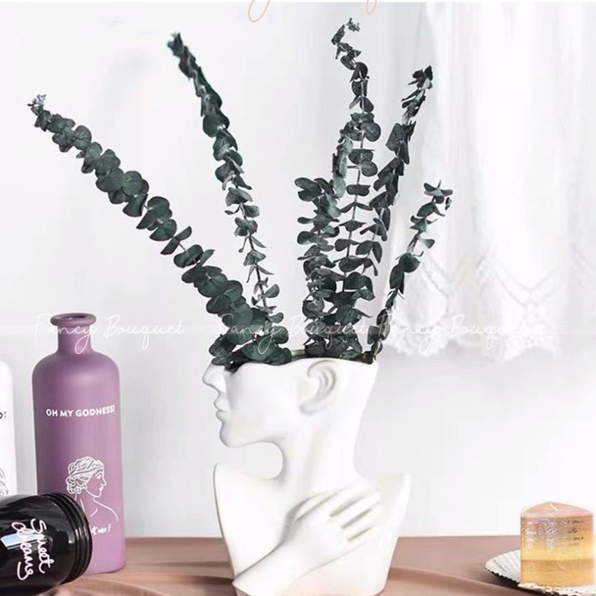 [CÓ QUÀ TẶNG] Cành Lá Khuynh Diệp Khô Eucalyptus, hoa trang trí phòng khách decor vintage - Hoa Khô HuHa