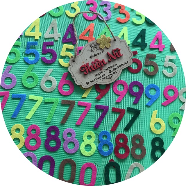 1 đến 10 chữ số  5cm vải nỉ  đồ chơi mầm non tự làm