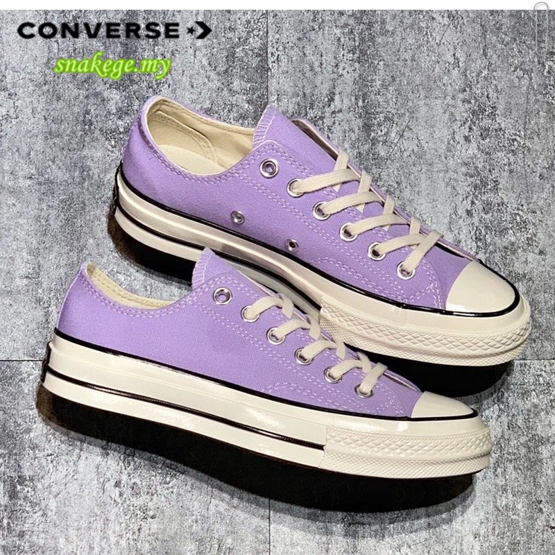 Giày thể thao Converse Chuck 70s màu tím chất liệu 100% thoáng khí thời trang mùa hè cho nữ