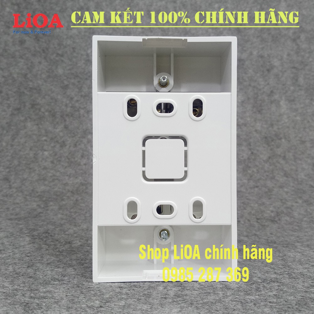 Combo 2 ổ cắm điện 2 chấu + 2 công tắc đèn lắp nổi LiOA