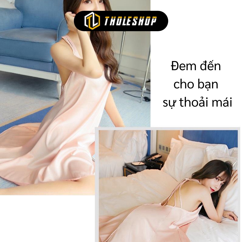 [SGD] Váy Ngủ - Đầm Ngủ Phi Bóng Lưng Dây Cánh Quạt Gợi Cảm, Vải Mát, Mịn 6222
