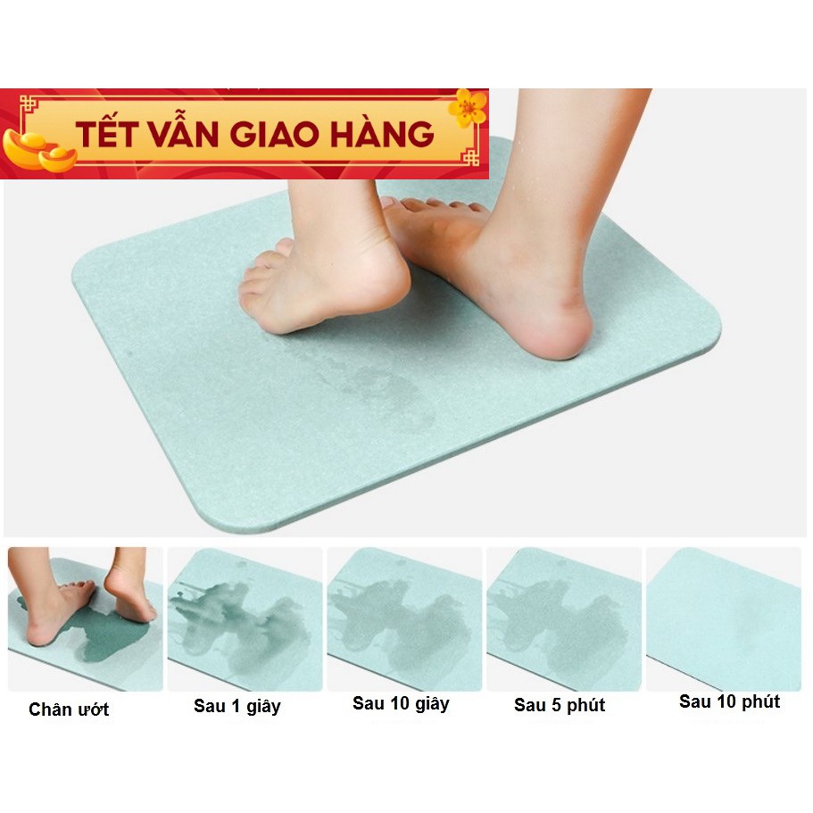 Thảm lau chân đá cứng siêu thấm hút nước công nghệ Nhật Bản 60x40