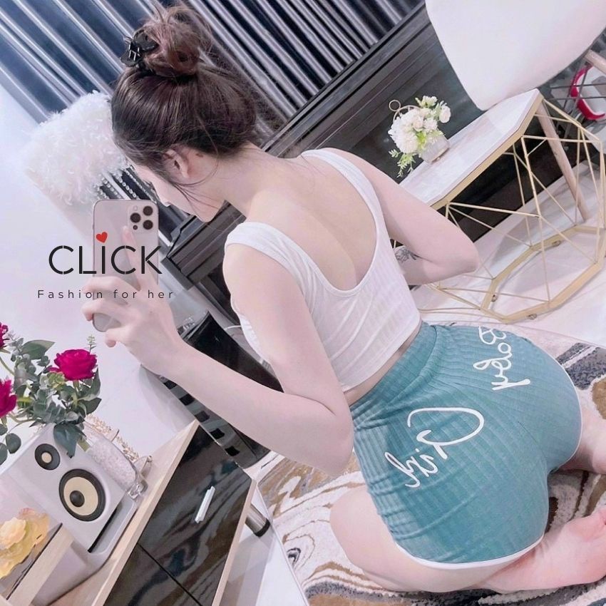 Bộ Mặc Nhà Nữ Thun Cotton Gân Freesize 43-53kg Click Boutique CB175 | BigBuy360 - bigbuy360.vn