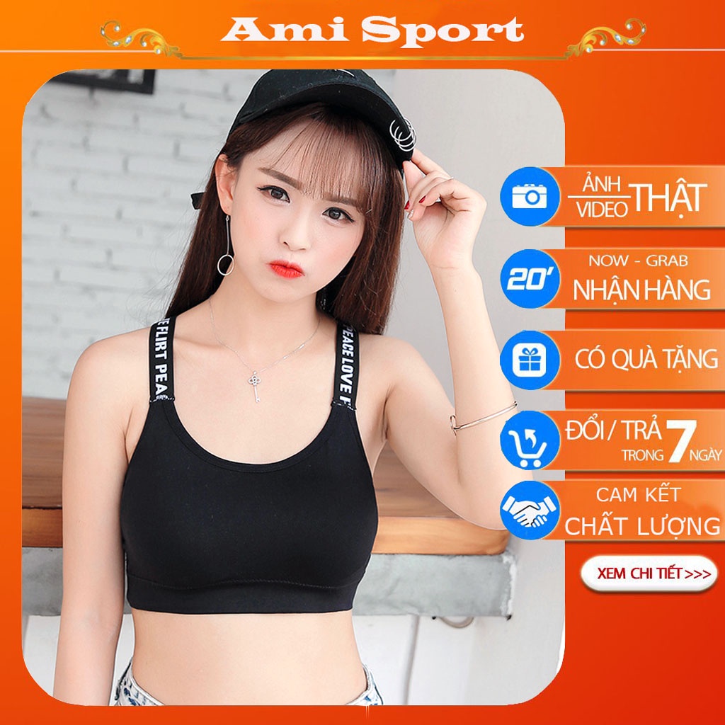 Áo bra thể thao nữ ôm body, vải co giãn, thấm hút mồ hôi Free Size A06