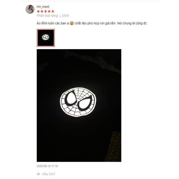 Áo thun đen phản quang tay lỡ form rộng NGƯỜI NHỆN unisex nam nữ basic áo phông oversize street style