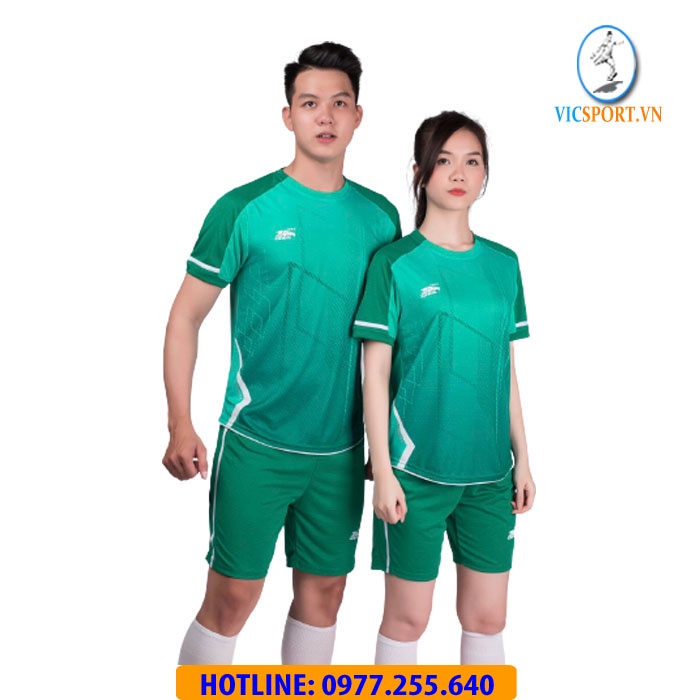 Áo Đá Banh Không LOGO  RIKI GEM Xanh Rêu chất lượng thoáng mát Cao Cấp - Vicsportvn