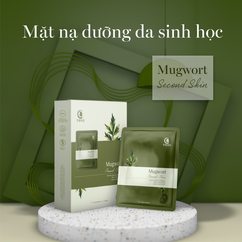 Mặt nạ da sinh học Coko Yose Mugwort - DỊU DA, CẤP NƯỚC, DƯỠNG ẨM, TRẮNG SÁNG