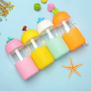 Bình thủy tinh đựng nước nắp củ cải 350ml