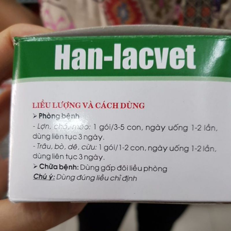 1 hộp 40 gói men lacvet  4 g hỗ trợ tiêu hóa vật nuôi