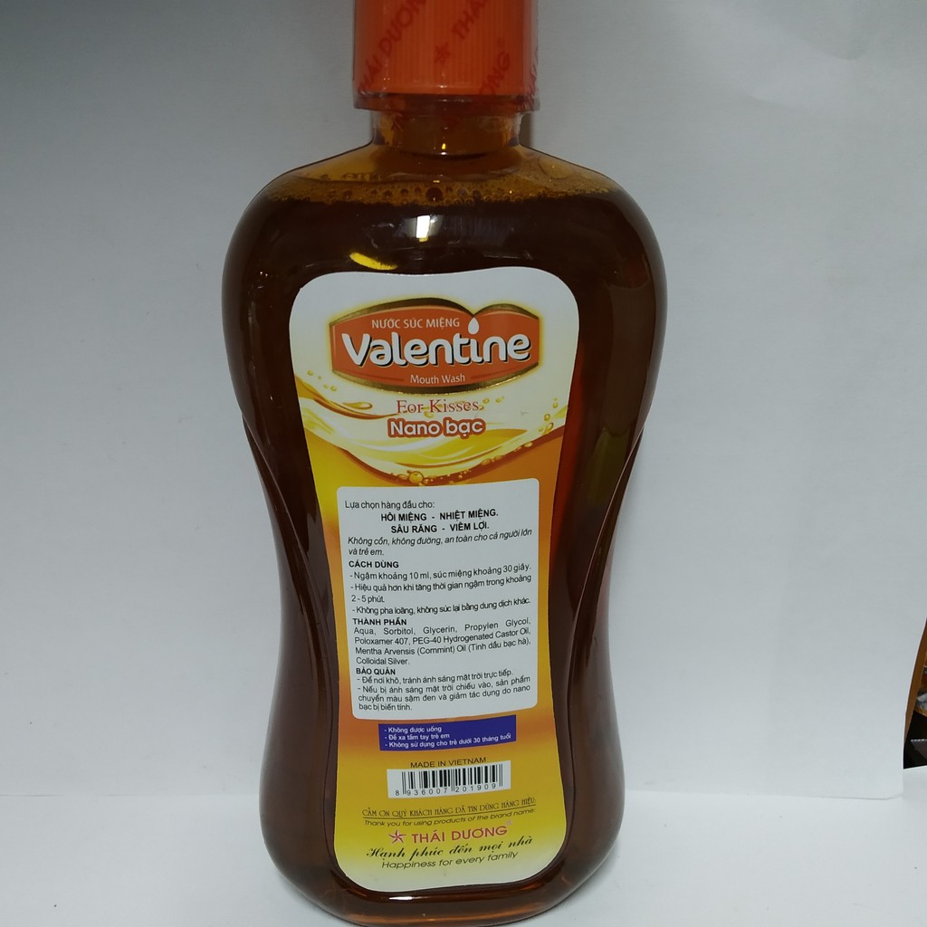 Nước súc miệng Valentine 250-500ml