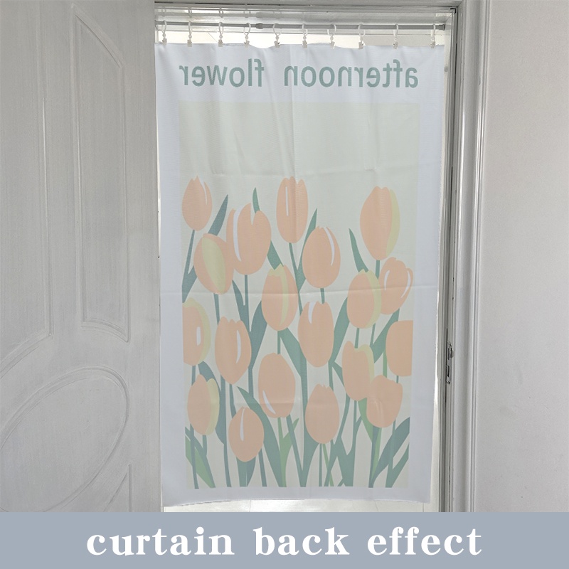 Rèm Cửa Họa Tiết Hoa Tulip Trang Trí Nhà Cửa