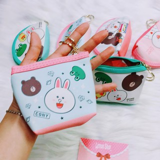 Móc khóa bóp mini - brown & cony - 1sp - mẫu ngẫu nhiên