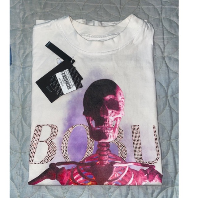 [Áo thun] Tee bobui cườm trắng
