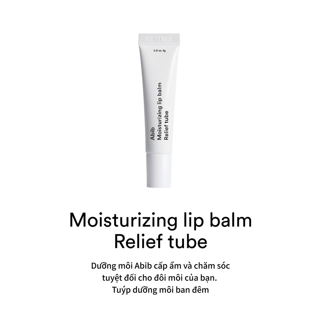 Tuýp dưỡng môi cấp ẩm Abib Moisturizing Lip Balm Relief Tube (9g)