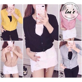 Áo Khoác Len Cổ Tròn, Áo Khoác Nữ Khoác Nhẹ