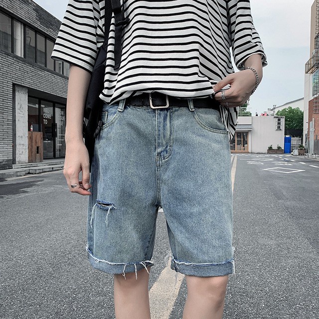 QUẦN SHORT JEAN RÁCH \ QUẦN BÒ LỬNG \ UNISEX NAM nữ - Hàng nhập khẩu