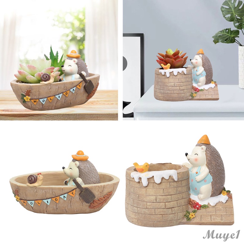 Cartoon Forest Succulent Planter Pot Decorative Flower Pot for Home Office Decoration