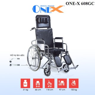 Xe lăn đa năng bô vuông TBYT ONE-X 608GC