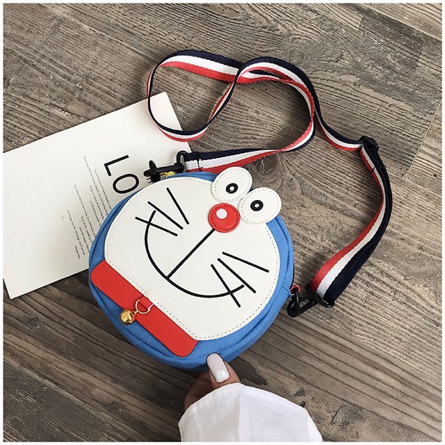 Túi xách tote vải đeo chéo Hàn Quốc DOREMON TV30