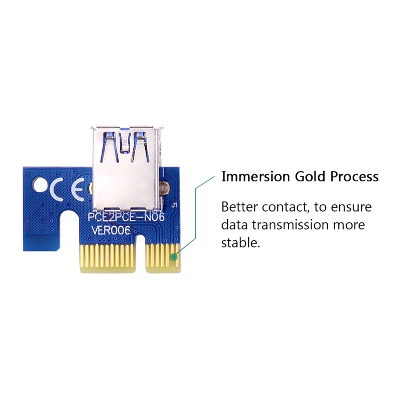 Thẻ nâng cấp PCI-E 006c 1X sang 16x30cm USB 3.0 SATA sang 6Pin | BigBuy360 - bigbuy360.vn