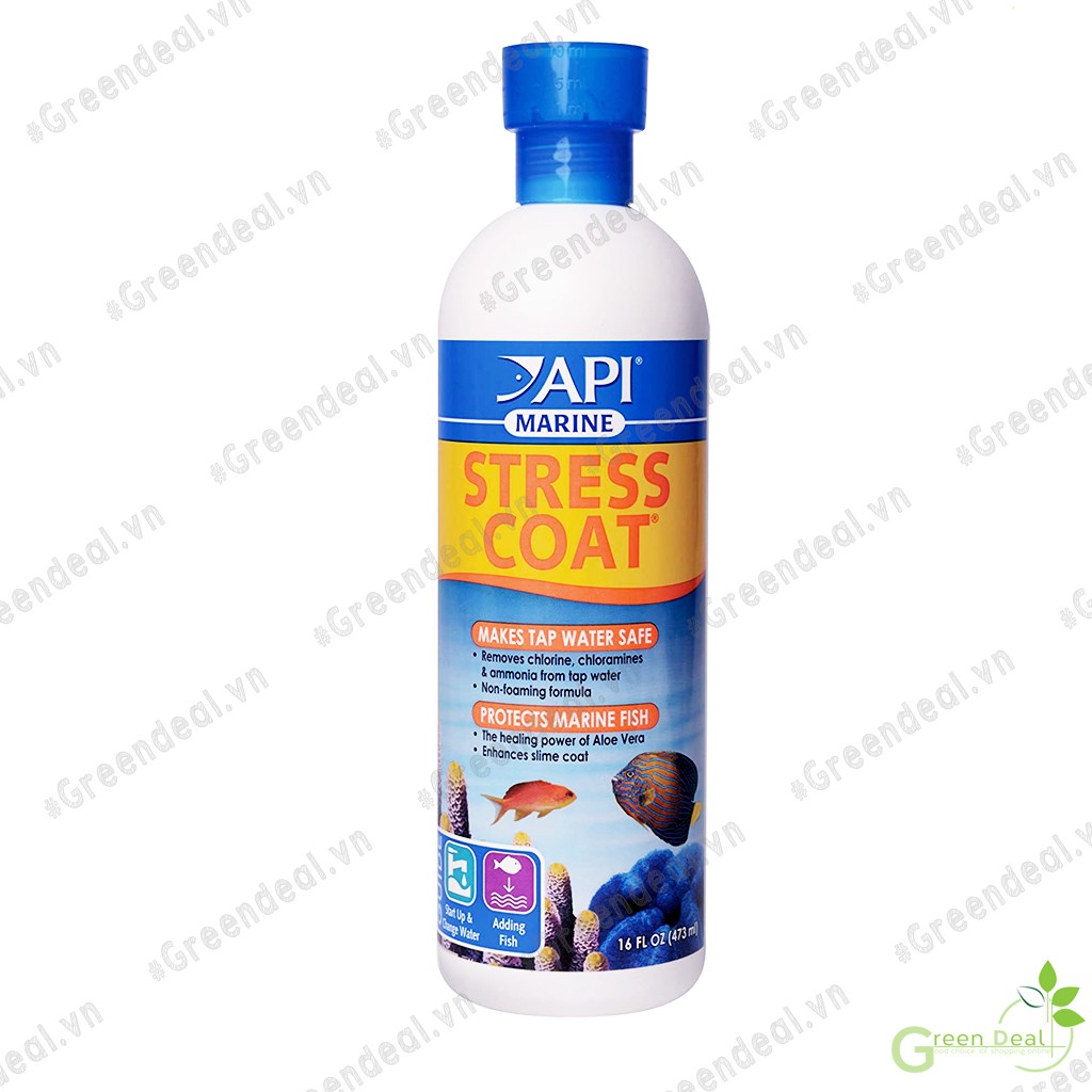 API - Marine Stress Coat (Chai 473 ml) | Giảm Stress cho cá cảnh nước mặn