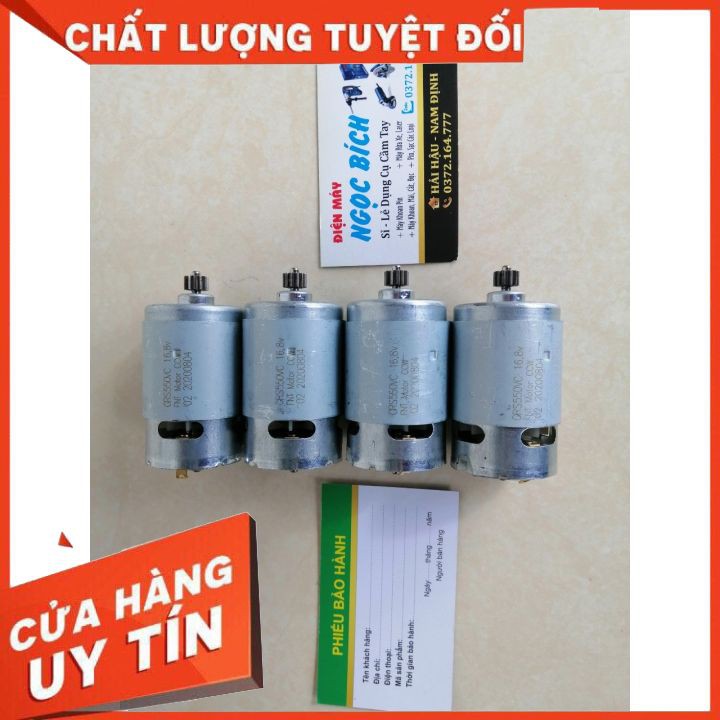 Motor DC RS550 16,8V Động Cơ Thay Thế Máy Khoan Pin 16,8V,Có Kèm Bánh Răng 12 Răng