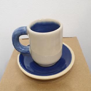 Double espresso set: Bộ ly, tách cà phê Double espresso (Tu Hú Ceramics) - 80ml