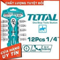 THT14114126 1/4" Bộ cờ lê lực và đầu tuýp 12 chi tiết Total