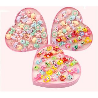 Có sẵn - hộp nhẫn 36 chiếc hình cute dễ thương cho bé gái