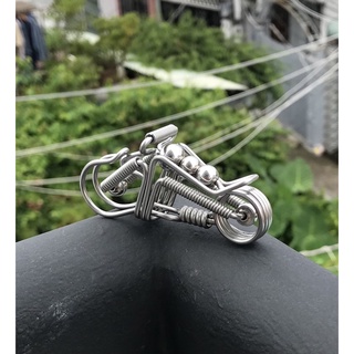 Móc Khóa Inox 304 Uốn Hình Motor Harleyy Động Cơ V 1300cc