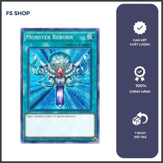 Thẻ bài Yugioh –Monster Reborn (Prismatic Secret Rare)-Thẻ bài chính hãng