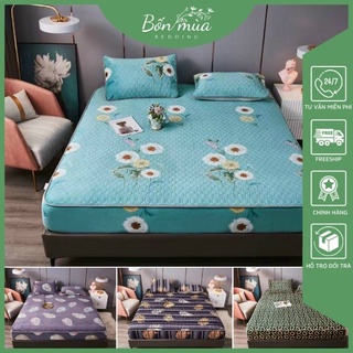 Bộ Ga gối nỉ chun trần hoạ tiết nỉ mịn không rụng lông, không phai màu, đủ kích thước - hàng nhập cao cấp