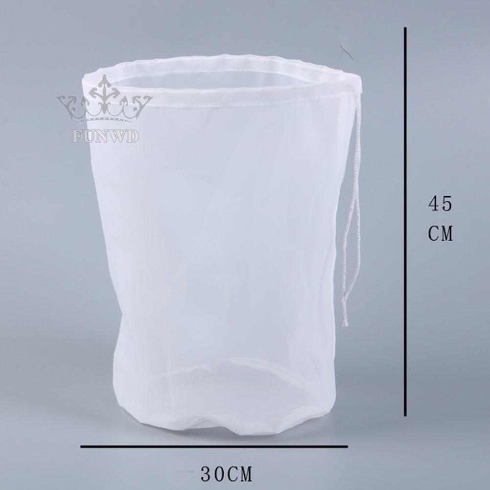 【FUNWD】Bag Mesh Filter Bags Nylon With Drawstring 11.81 X 17.71 In Aquarium Net