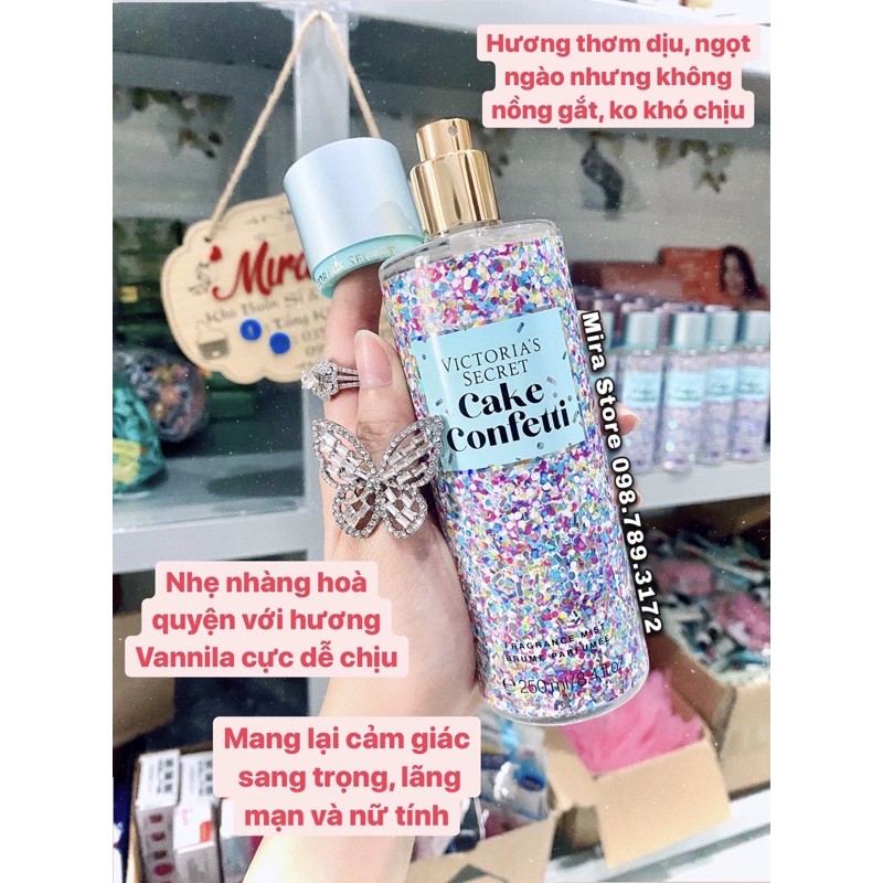 XỊT THƠM TOÀN THÂN BODY VICTOR CAKE CONFETTI 250ml (MẪU MỚI)